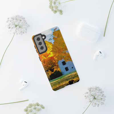 Impact Resistant, Fall Leaves Watercolor, Cute Phone Cases for Samsung S24, S23, S22, S21, IPhone 15 pro Iphone 14 pro Iphone 13 IPhone 12 Iphone 11