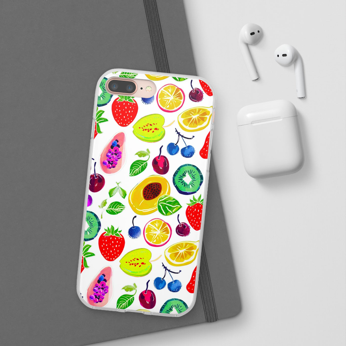 Cute Flexi Phone Cases, Summer Fruit Mix, Compatible with Samsung Galaxy S23, Samsung S22, Samsung S21, Samsung S20, Galaxy S20 Ultra