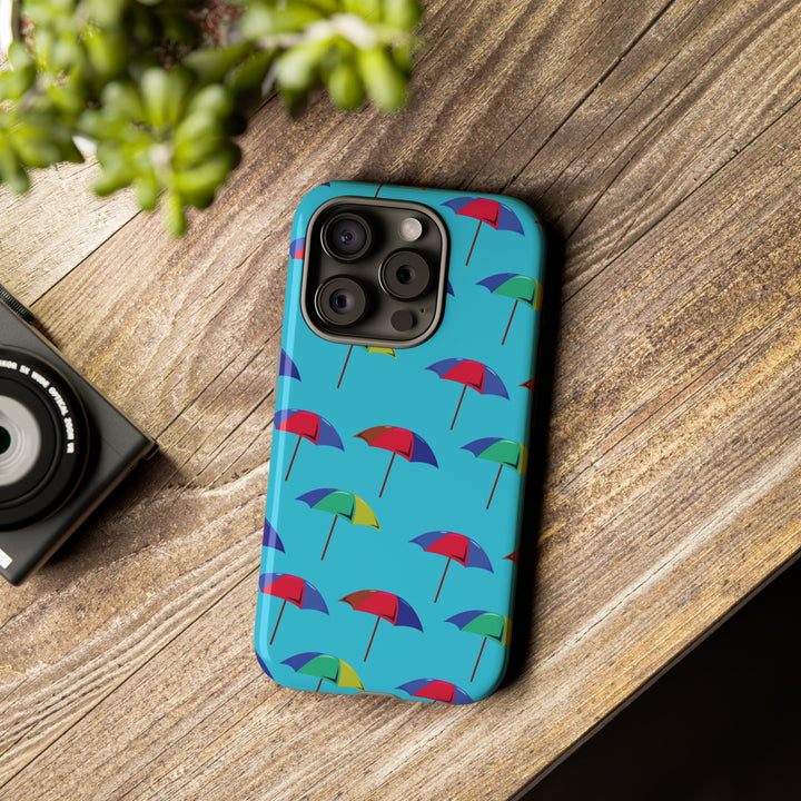 Cute IPhone Case | Colorful Beach Parasols Blue, iPhone 15 Case | iPhone 15 Pro Case, Iphone 14 Case, Iphone 14 Pro Max Case, Protective Iphone Case - Studio40ParkLane