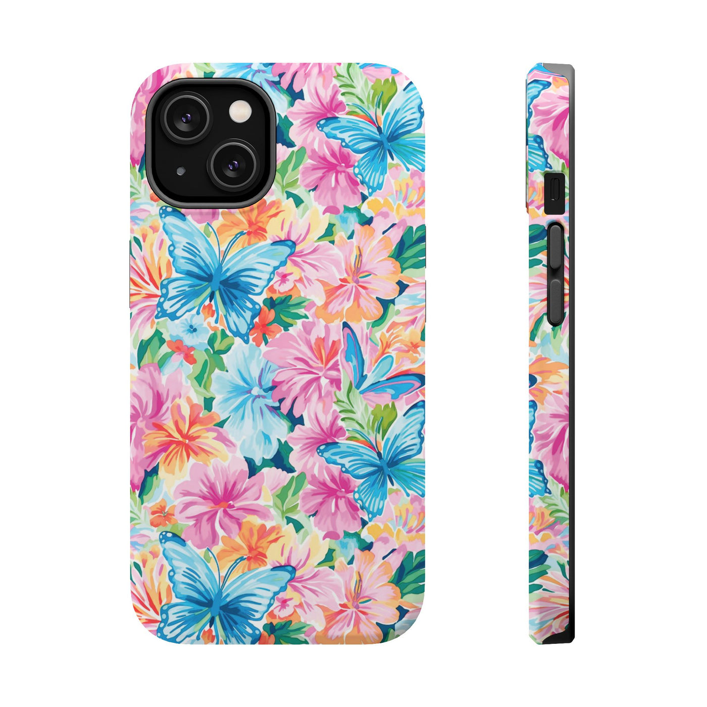 Butterflies Flowers Magsafe Cute Phone Case for Iphone Gift for Her, iPhone 16 Case iPhone 15 Pro Max Case, Iphone 14, Iphone 14 Pro Max, 13, 12