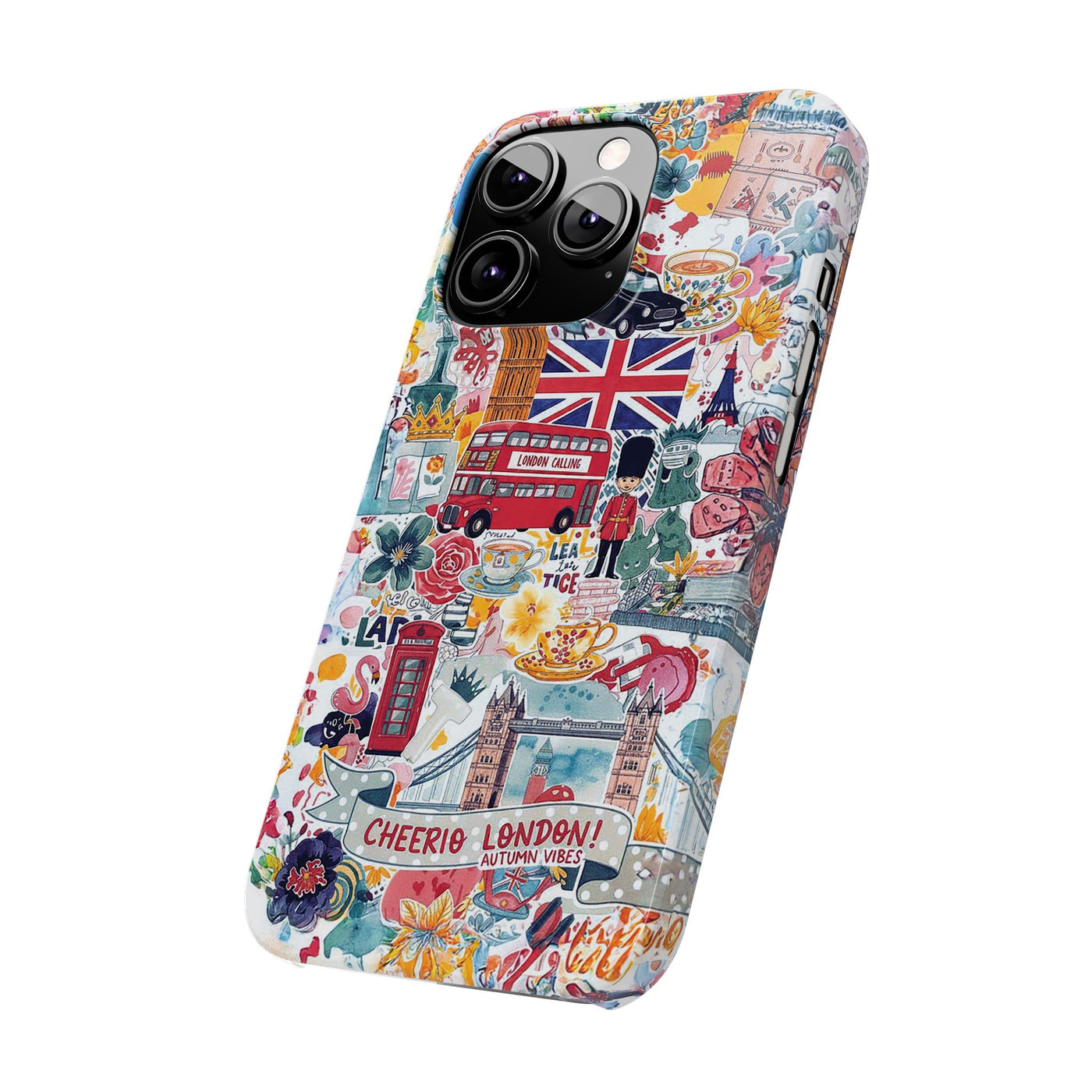 Slim London England Coquette Collage Cute Phone Case for Iphone 17 - | iPhone 16 Pro Max Case | iPhone 15 Case Iphone 14 13 12 11 10 9 8 7 - Studio40ParkLane