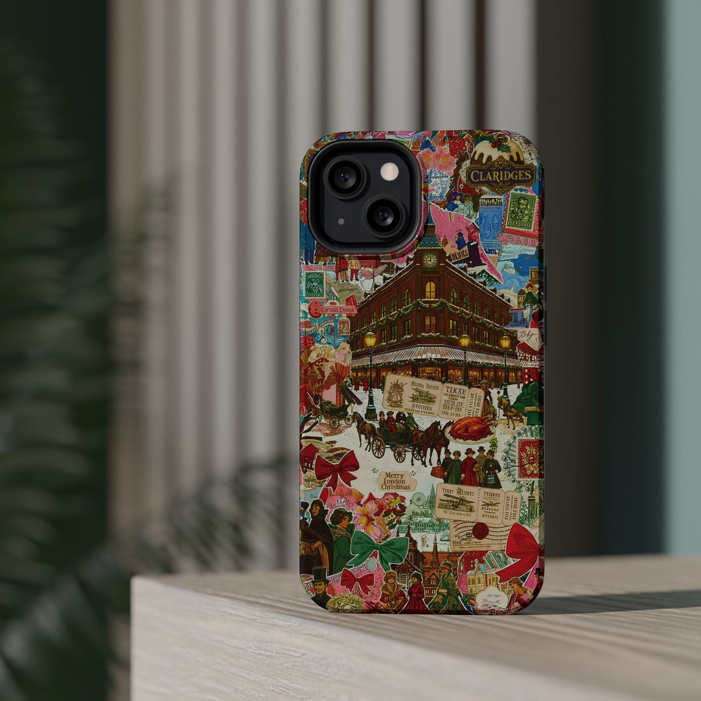 Aesthetic Tough Magsafe London Coquette Collage Phone Case - For iPhone 17 Pro Max iPhone 16 Pro iPhone 15 Iphone 14 Plus 13 Pro 12 11 10 - Studio40ParkLane