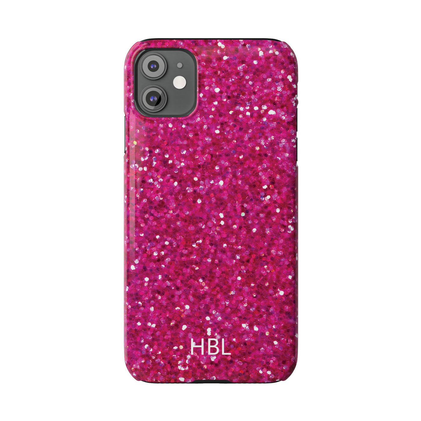 Personalized Slim Muted Pink Faux Play on Glitter Effect Cute Phone Cases for Iphone 16 Pro Max | iPhone 15 Case | iPhone 15 Pro Max Case, Iphone 14, Iphone 14 Pro Max, Iphone 13 12 11 8 7