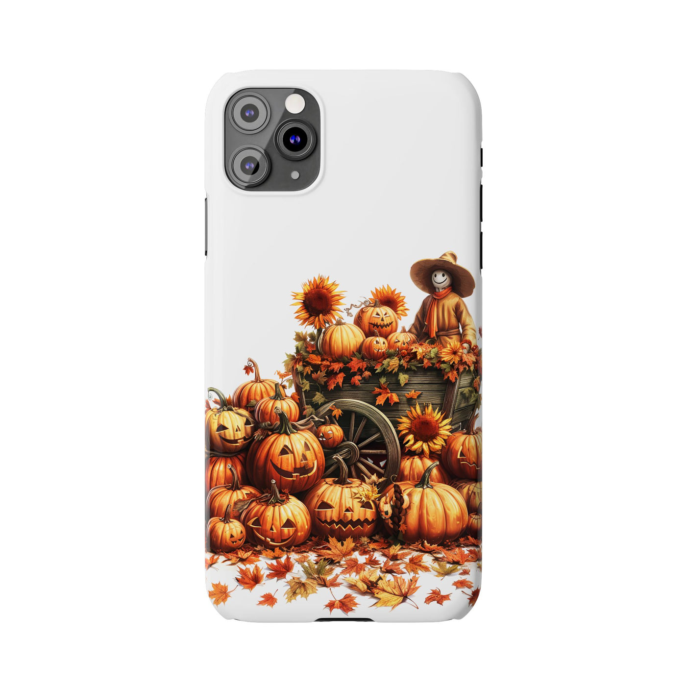 Fall Leaves Scarecrow Slim Cute Phone Cases for Iphone  | iPhone 15 Case | iPhone 15 Pro Max Case, Iphone 14, Iphone 14 Pro Max, Iphone 13