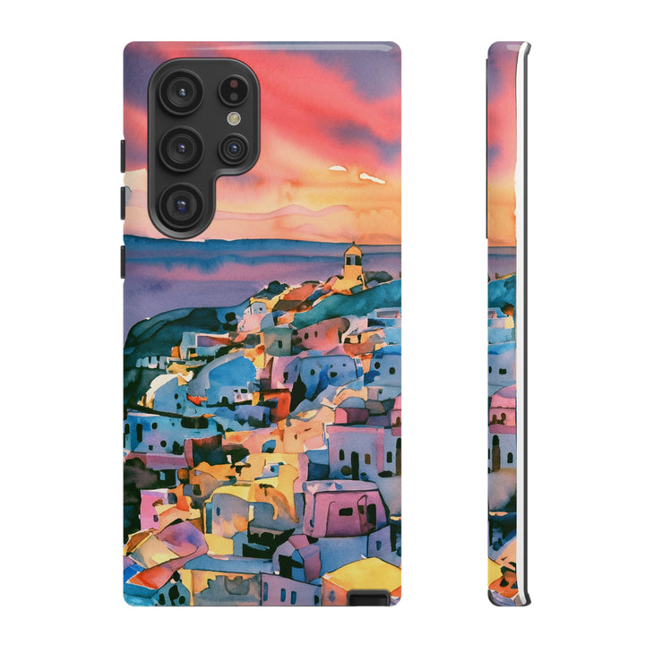 Impact Resistant, Greek Sunset, Cute Phone Cases for Samsung S24, S23, S22, S21, IPhone 15 pro Iphone 14 pro Iphone 13 IPhone 12 Iphone 11 - Studio40ParkLane