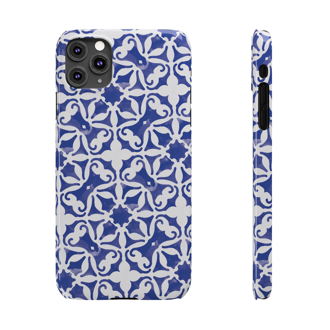 Slim Blue Mosaic Gift for Her Cute Phone Cases for Iphone 16 Case | iPhone 15 Case | iPhone 15 Pro Max Case, Iphone 14, Iphone 14 Pro Max, Iphone 13, 11,10,8,7 - Studio40ParkLane