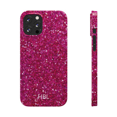 Personalized Slim Muted Pink Faux Play on Glitter Effect Cute Phone Cases for Iphone 16 Pro Max | iPhone 15 Case | iPhone 15 Pro Max Case, Iphone 14, Iphone 14 Pro Max, Iphone 13 12 11 8 7