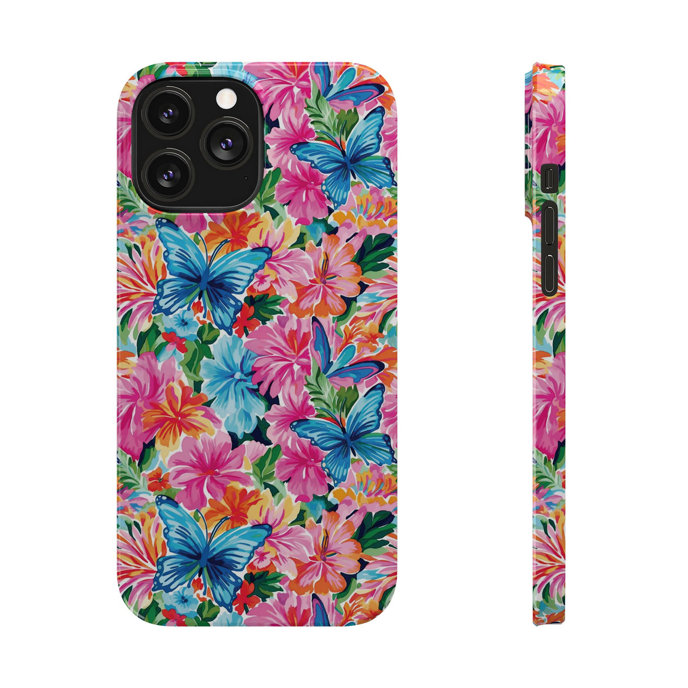 Slim Butterflies Flowers Gift for Her Cute Phone Cases for Iphone 16 Pro Max | iPhone 15 Case | iPhone 15 Pro Max Case, Iphone 14, 13, 12, 11, 10, 8, 7 - Studio40ParkLane