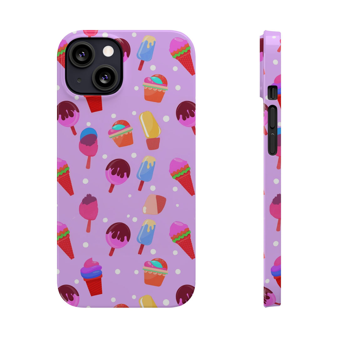 Slim Cute Phone Cases for Iphone - | iPhone 15 Case | iPhone 15 Pro Max Case, Iphone 14 Case, Iphone 14 Pro Max, Iphone 13, Summer Ice - cream Pink - Studio40ParkLane