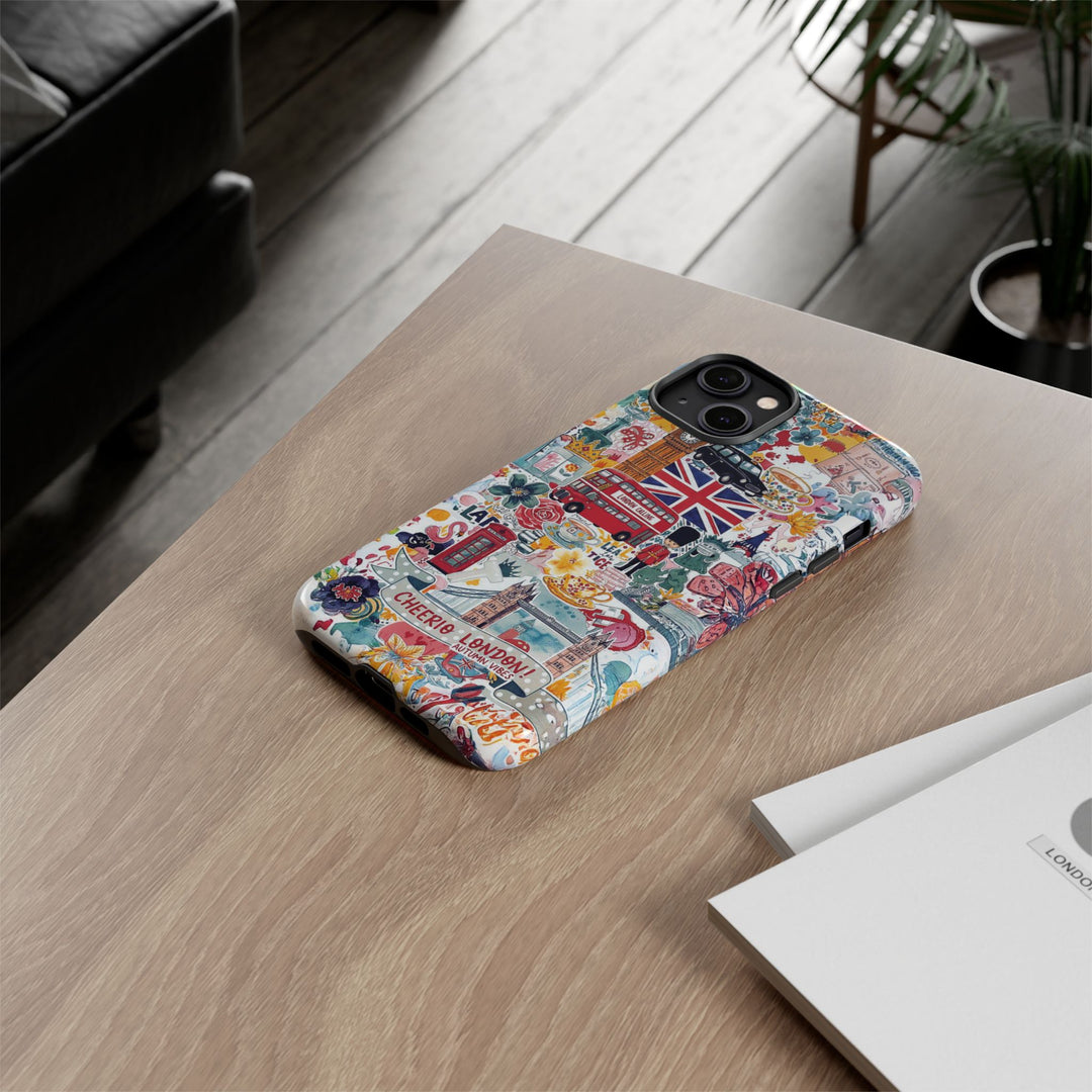 London England Coquette Collage Tough Premium Phone Case - For iPhone 17 Pro Max iPhone 16 Pro iPhone 15 Iphone 14 Plus 13 Pro 12 11 10 XR - Studio40ParkLane