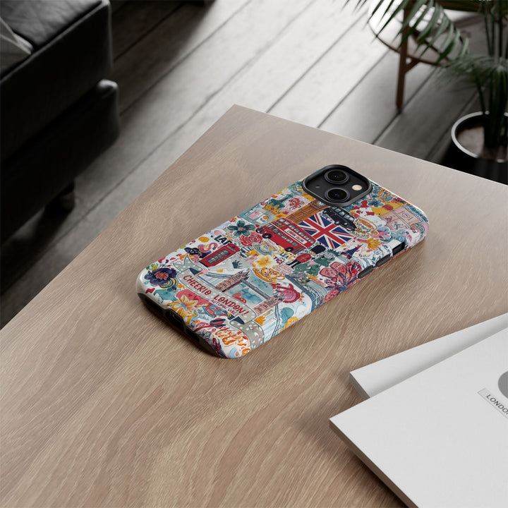 London England Coquette Collage Tough Premium Phone Case - For iPhone 17 Pro Max iPhone 16 Pro iPhone 15 Iphone 14 Plus 13 Pro 12 11 10 XR - Studio40ParkLane