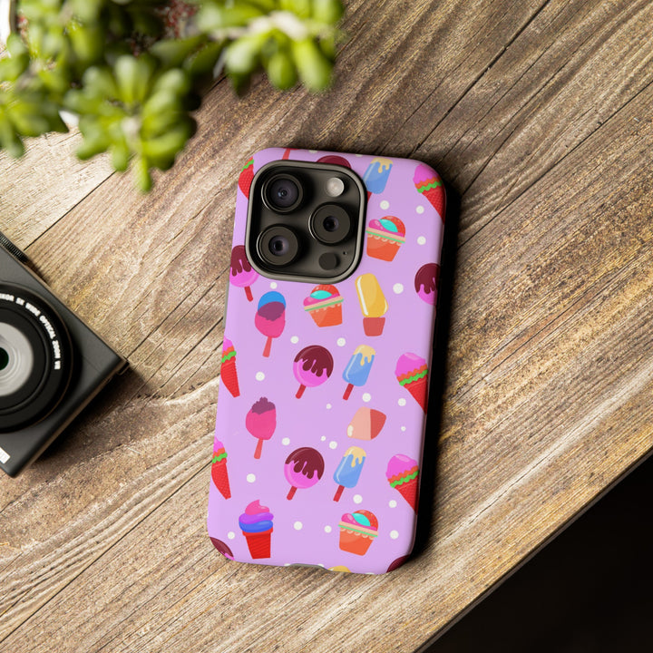 Cute Samsung Case | Cool Iphone Case | Summer Pink Ice - Cream, Samsung S24, S23, S22, S21, IPhone 15 Case | Iphone 14 Case, Iphone 13 Case - Studio40ParkLane