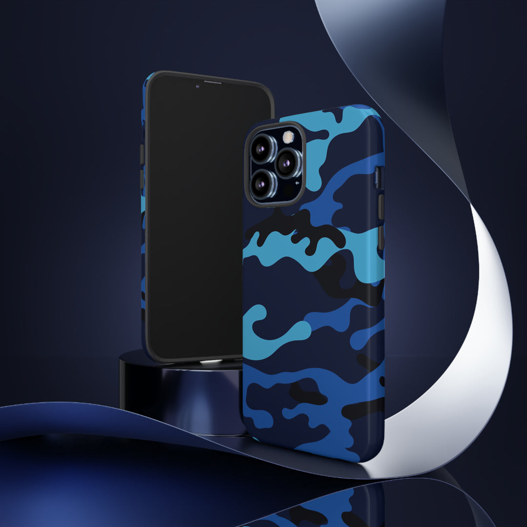 Cool Phone Case | Blue Camouflage, For iPhone 15 Case | iPhone 15 Pro Case, Iphone 14 Case, Iphone 14 Pro Max Case, Protective Iphone Case - Studio40ParkLane