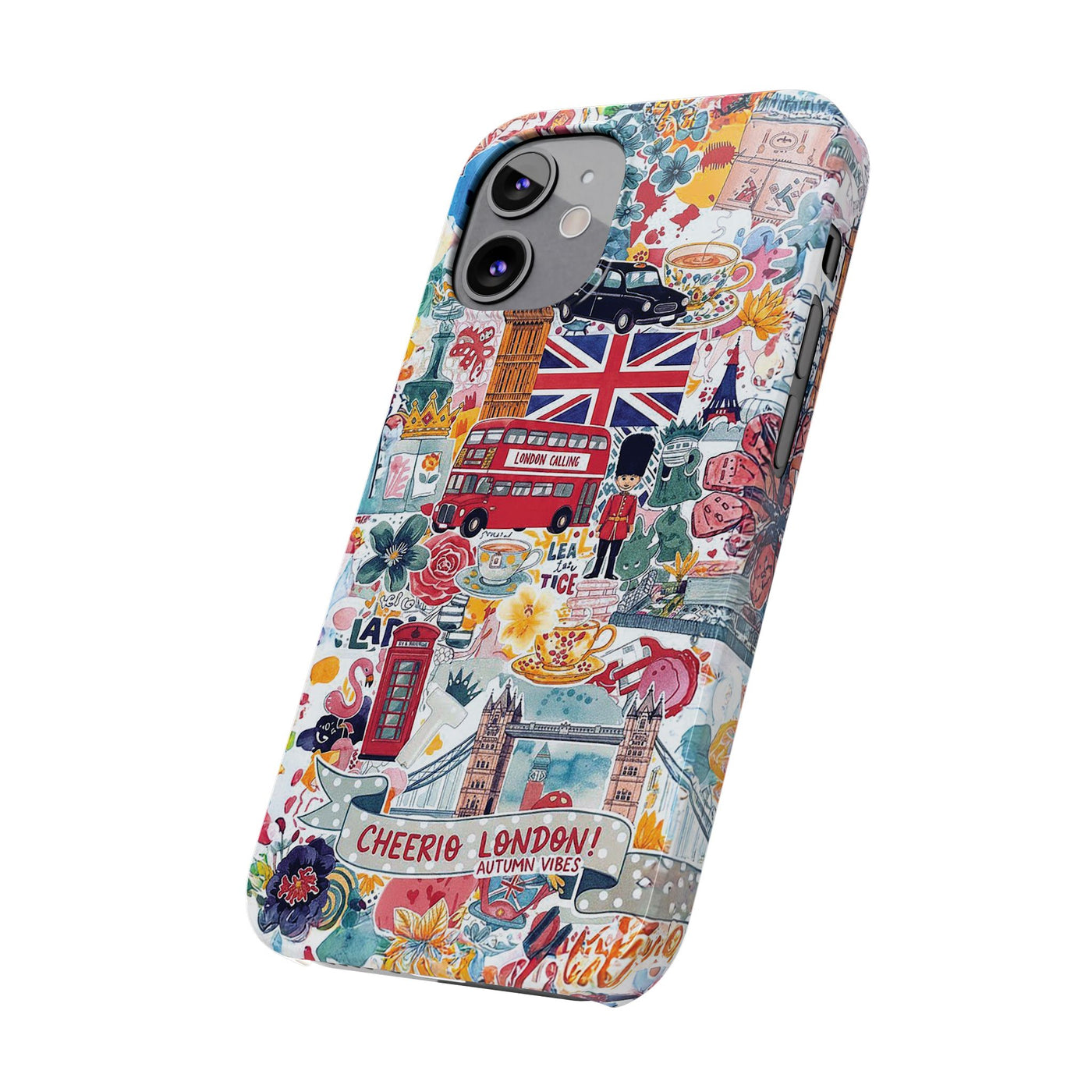 Slim London England Coquette Collage Cute Phone Case for Iphone 17 - | iPhone 16 Pro Max Case | iPhone 15 Case Iphone 14 13 12 11 10 9 8 7 - Studio40ParkLane