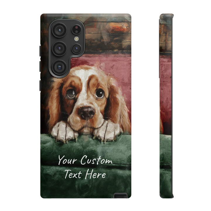 Personalize this Cute Samsung Phone Case | Cocker Spaniel Dog Samsung Phone Case | Galaxy S23, S22, S21, S20 | Customized Samsung Case - Studio40ParkLane