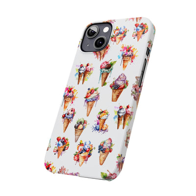 Slim Summer Ice Cream Slim Cute Phone Cases for Iphone  | iPhone 15 Case | iPhone 15 Pro Max Case, Iphone 14, Iphone 14 Pro Max, Iphone 13