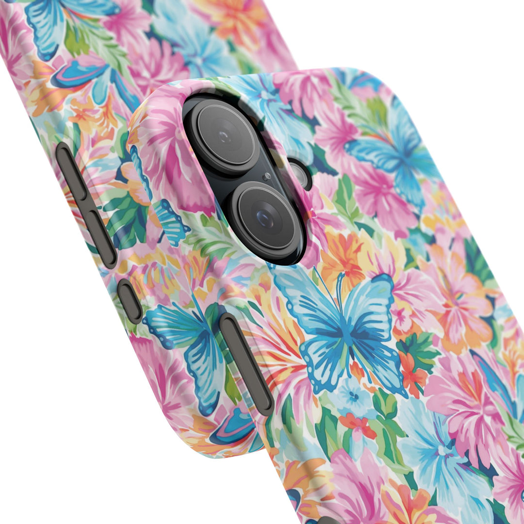 Sleek Snap Butterflies Flowers Cute Phone Case for iPhone 16 15 14 13 12 11 X Xs Max Xr Pro Plus Samsung Galaxy S24 S23 S22 S21 S20 Ultra