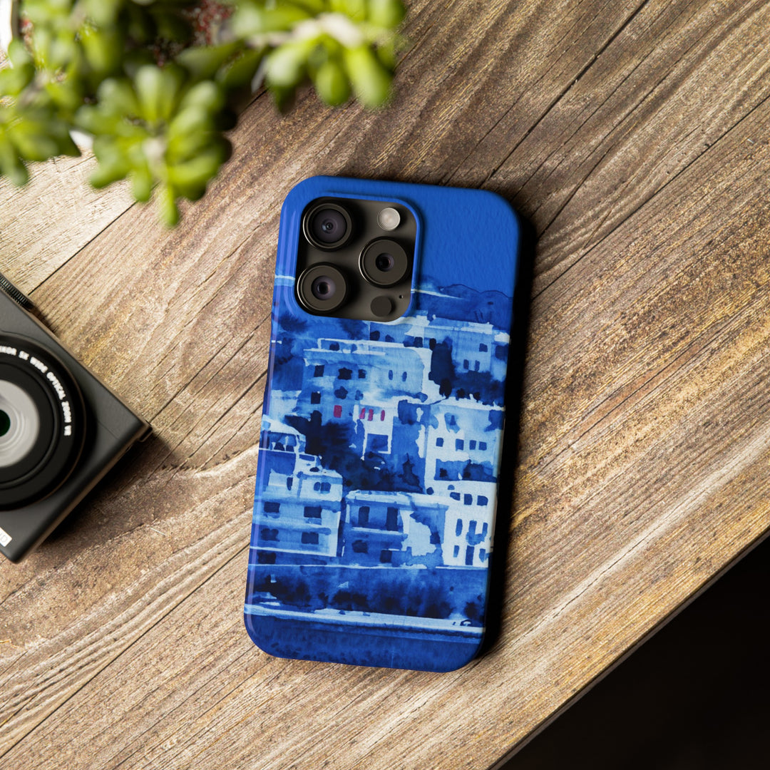 Slim Cute Phone Cases for Iphone | iPhone 15 Case | iPhone 15 Pro Max Case, Iphone 14, Iphone 14 Pro Max, Iphone 13, Greek Island Blue - Studio40ParkLane
