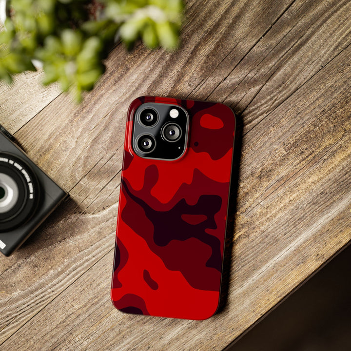 Slim Cute Phone Cases for Iphone - | iPhone 15 Case | iPhone 15 Pro Max Case, Iphone 14 Case, Iphone 14 Pro Max, Iphone 13, Red Camo Camouflage - Studio40ParkLane