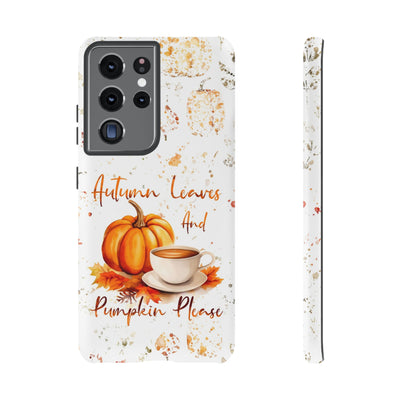 Impact Resistant, Fall Leaves Pumpkin Pie, Cute Phone Cases for Samsung S24, S23, S22, S21, IPhone 15 pro Iphone 14 pro Iphone 13 IPhone 12 Iphone 11