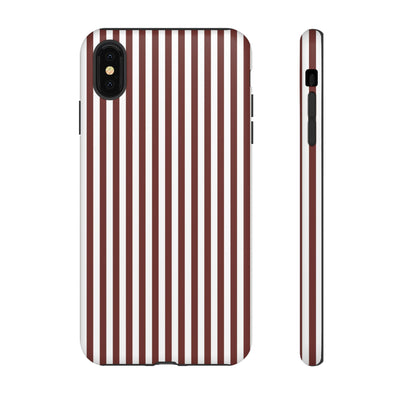 Tough Premium Chocolate Stripes Phone Case Gift for Her - For Apple iPhone 16 Pro Max 16e iPhone 15 Pro iPhone Iphone 14 Plus 13 Pro 12 SE XR - Studio40ParkLane