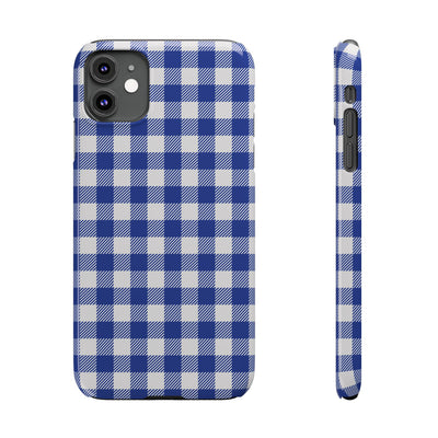 Slim Blue Gingham Gift for Her Cute Phone Cases for Iphone 16 Pro Max | iPhone 15 Case | iPhone 15 Pro Max Case, Iphone 14, 13, 12, 11, 10, 8, 7