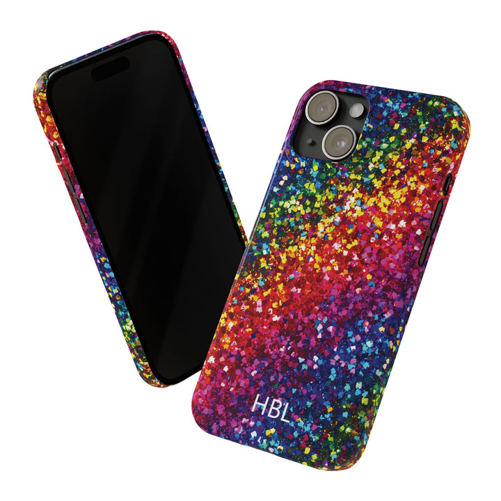 Slim Personalized Slim Muted Faux Play on Glitter Effect Cute Phone Cases for Iphone 16 Pro Max | iPhone 15 Case | iPhone 15 Pro Max Case, Iphone 14, Iphone 14 Pro Max, Iphone 13 12 11 8 7 - Studio40ParkLane