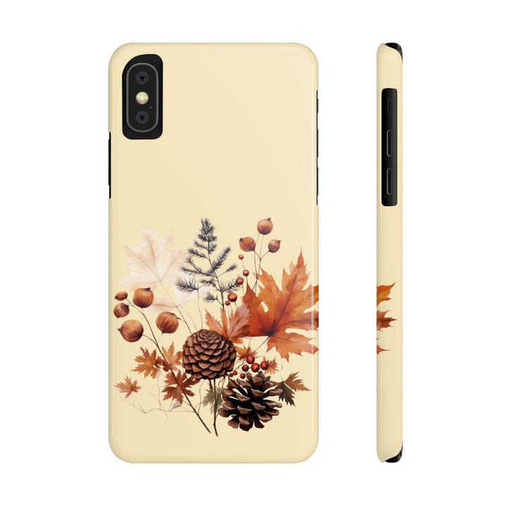 Slim Fall Leaves Foliage Cute Phone Cases for Iphone 16 | iPhone 15 Case | iPhone 15 Pro Max Case, Iphone 14, Iphone 14 Pro Max, Iphone 13, Slim Mom Dad Gift - Studio40ParkLane
