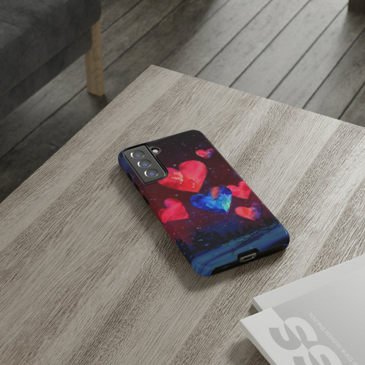 Cute Samsung Phone Case | Aesthetic Samsung Phone Case | Galaxy S23, S22, S21, S20 | Luxury case, Rising Hearts Night Phone Case - Studio40ParkLane