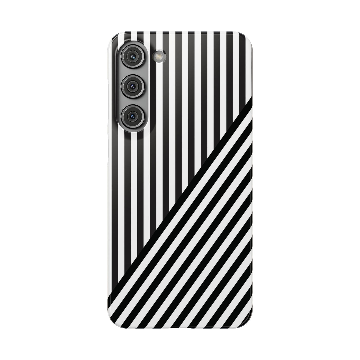 Aesthetic Black White Stripes Cute Phone Case Sleek Snap - For iPhone 17 Pro Max iPhone 16 Pro iPhone 15 Iphone 14 Plus 13 Pro 12 11 10 Gift - Studio40ParkLane