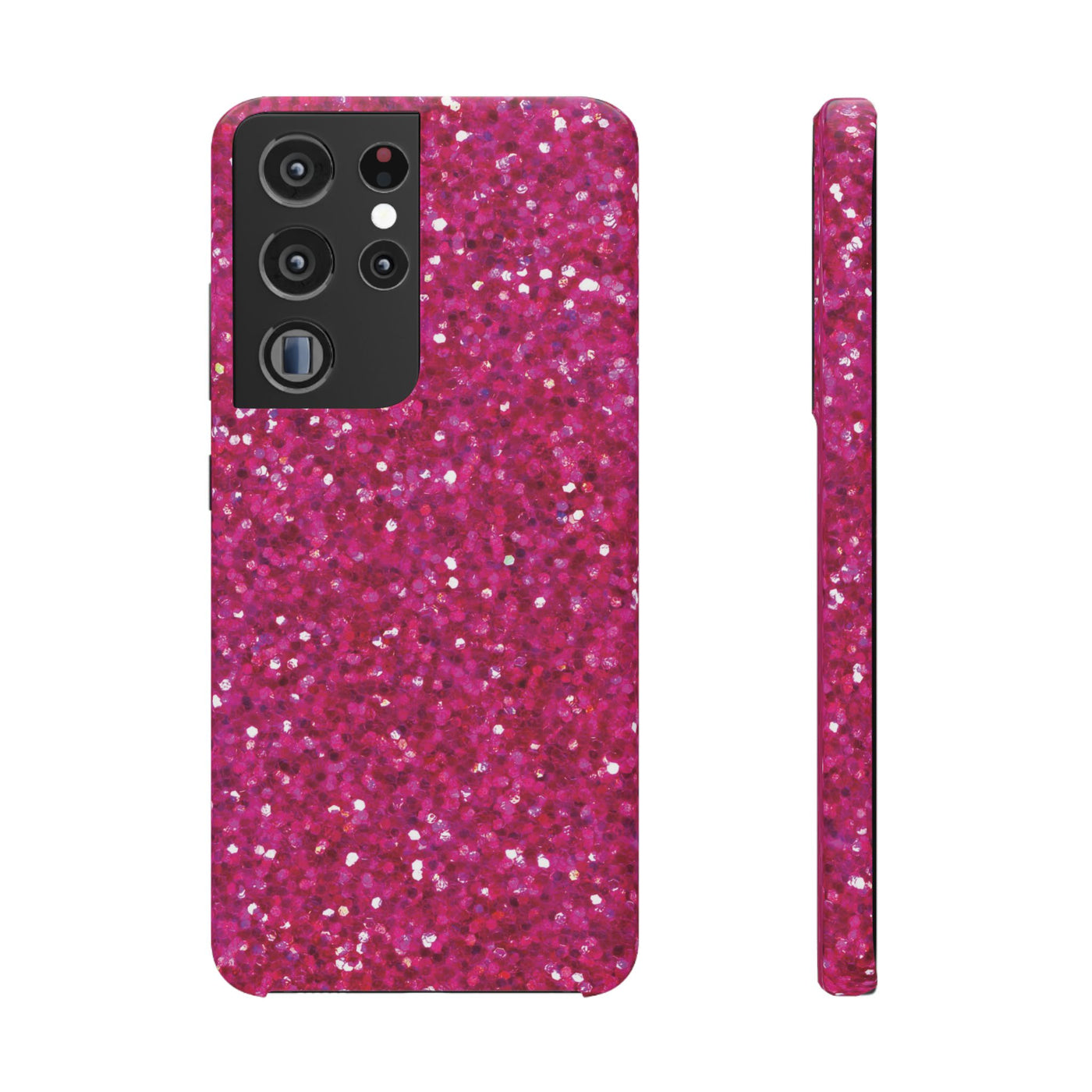 Snap Non-Glitter Muted Pink Play on "Faux" Glitter Effect Cute Phone Cases for Samsung and Iphone, 16, 15, 14, S24, S23, S22, S21, S20, Plus and Ultra