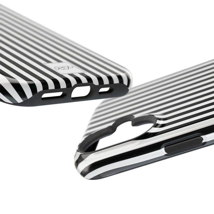 Custom Personalized Black White Striped Magsafe Phone Case for Iphone 17 - | iPhone 16 Pro Max Case | iPhone 15 Case Iphone 14 13 12 11 10 - Studio40ParkLane