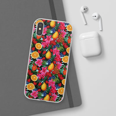 Cute Flexi Phone Cases, For Iphones and Samsung Galaxy Phones, Summer Mixed Fruit, Galaxy S23 Phone Case, Samsung S22 Case, Samsung S21, Iphone 15, Iphone 14, Iphone 13