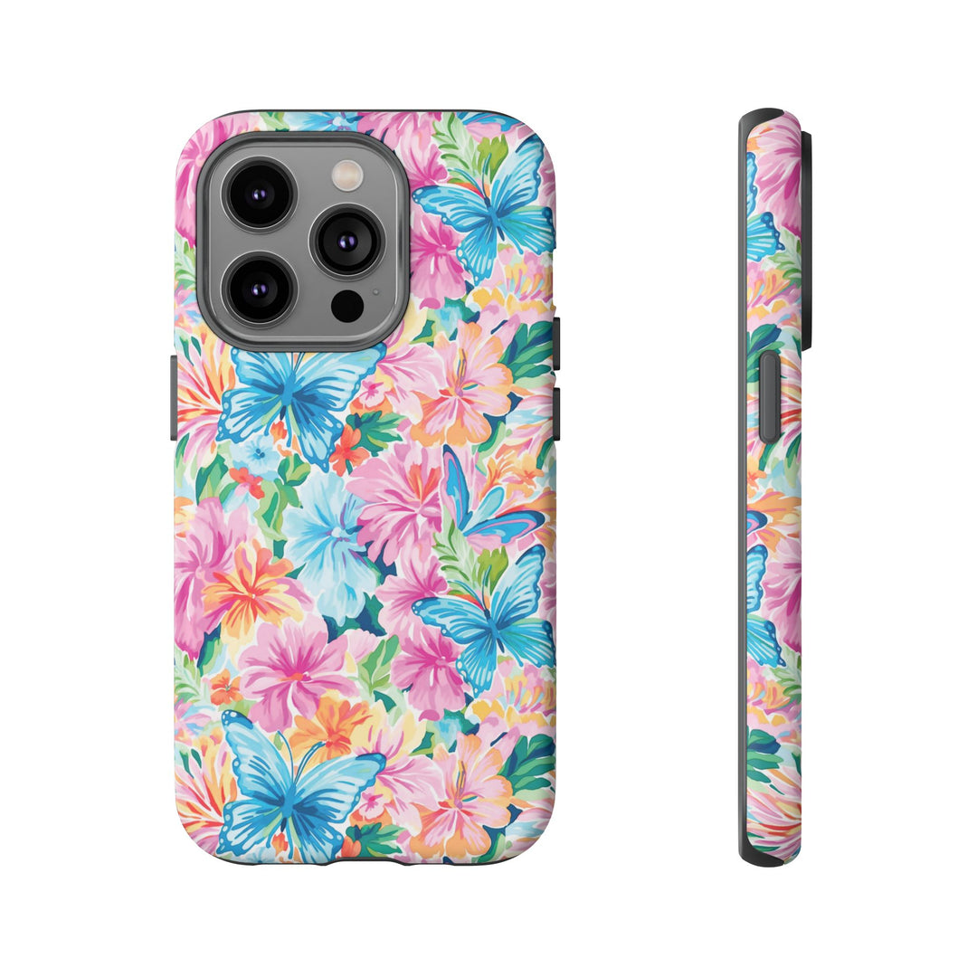 Premium Tough Butterflies Flowers Cute Phone Cases for Samsung S24, S23, S22, S21, S20, Plus and Ultra, Iphone 16 Pro Max,15, 14, 13, 12, 11, 10 - Studio40ParkLane