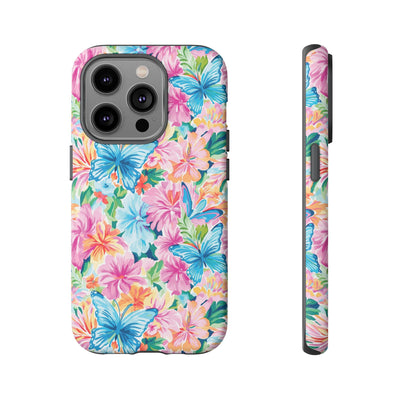 Premium Tough Butterflies Flowers Cute Phone Cases for Samsung S24, S23, S22, S21, S20, Plus and Ultra, Iphone 16 Pro Max,15, 14, 13, 12, 11, 10