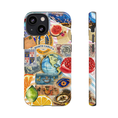 Cute European Summer Collage Phone Case, for IPhone 16 Case | Iphone 15, Iphone 14, IPhone 13 Case, 11 8 7, Samsung Galaxy S24, S23, S22, S21 Extra Protective