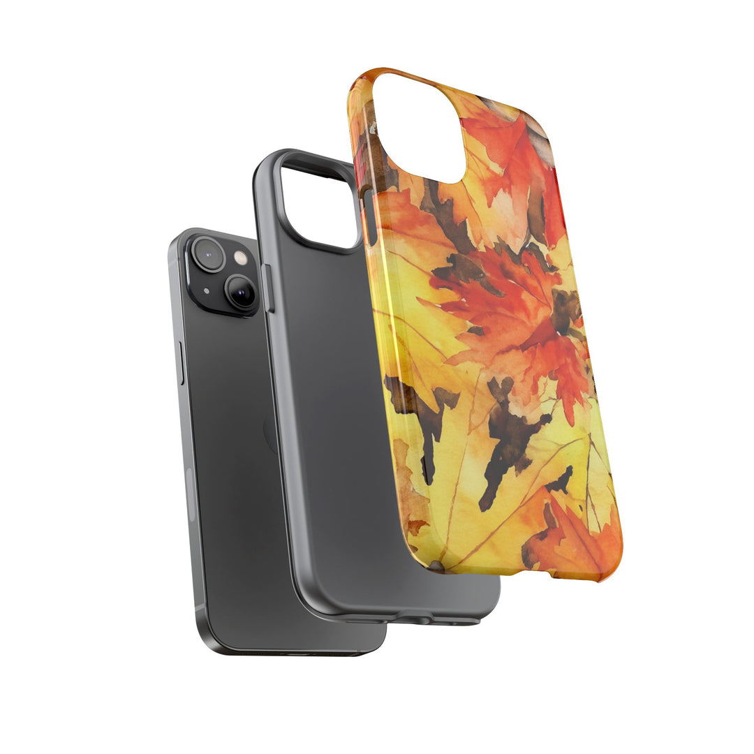 Impact Resistant, Fall Leaves, Cute Phone Cases for Samsung S24, S23, S22, S21, IPhone 15 pro Iphone 14 pro Iphone 13 IPhone 12 Iphone 11 - Studio40ParkLane