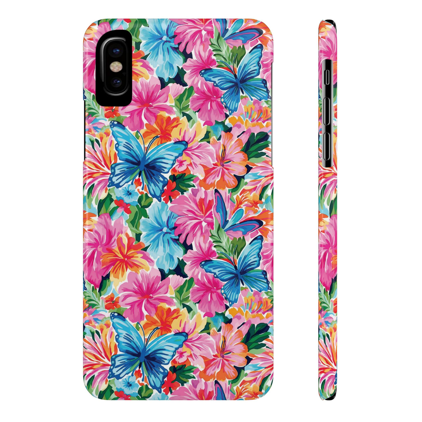Slim Butterflies Flowers Gift for Her Cute Phone Cases for Iphone 16 Pro Max | iPhone 15 Case | iPhone 15 Pro Max Case, Iphone 14, 13, 12, 11, 10, 8, 7 - Studio40ParkLane