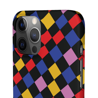 Colorful Checkerboard Cute Phone Case - Sleek Snap - for iPhone 16 15 14 13 12 11 Max Pro Plus Samsung Galaxy S24 S23 S22 S21 S20 Plus Ultra - Studio40ParkLane