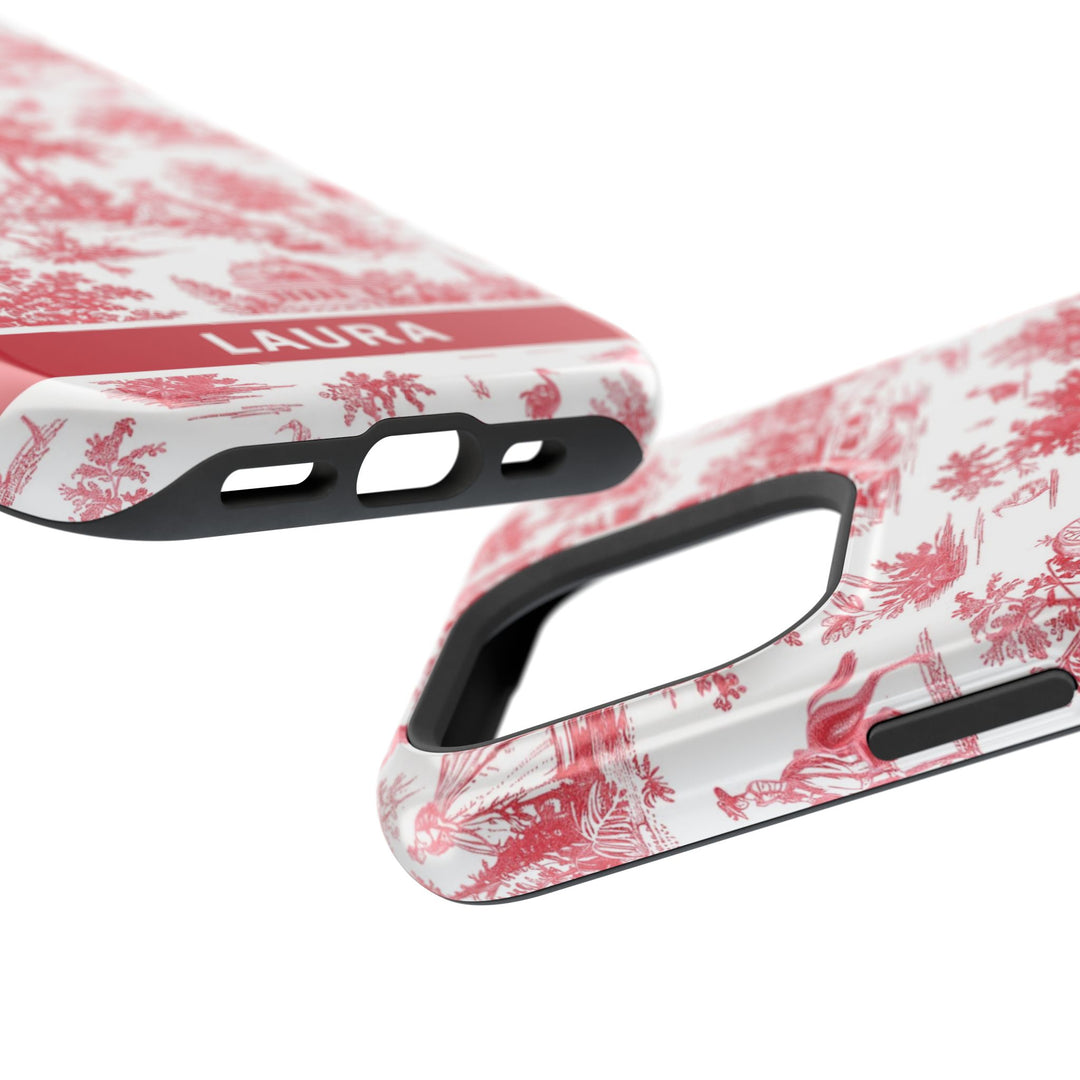 Magsafe French Toile Personalized Initial Custom Gift for Her Cute Phone Cases for Iphone 16 Pro Max | iPhone 15 Case | iPhone 15 Pro Max Case, Iphone 14, 13, 12, 11, 10, 8, 7 - Studio40ParkLane