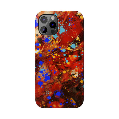 Slim Cute iPhone Cases - | iPhone 15 Case | iPhone 15 Pro Max Case, Iphone 14 Case, Iphone 14 Pro Max, Iphone 13, Fall Marble Paint Splash