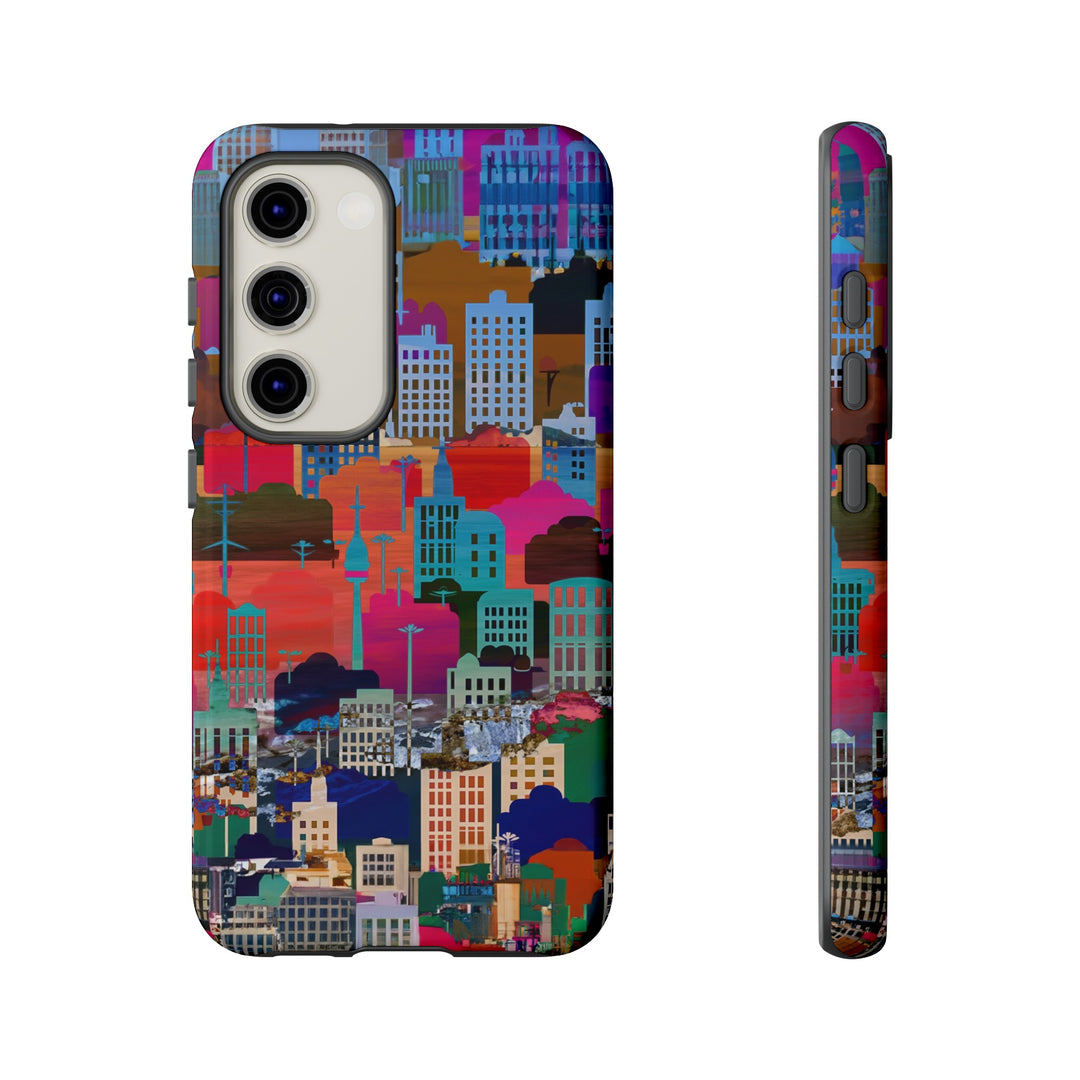 Cute Samsung Case | Cool Iphone Case | Summer City Skyline, Samsung S24, S23, S22, S21, IPhone 15 Case | Iphone 14 Case, Iphone 13 Case - Studio40ParkLane