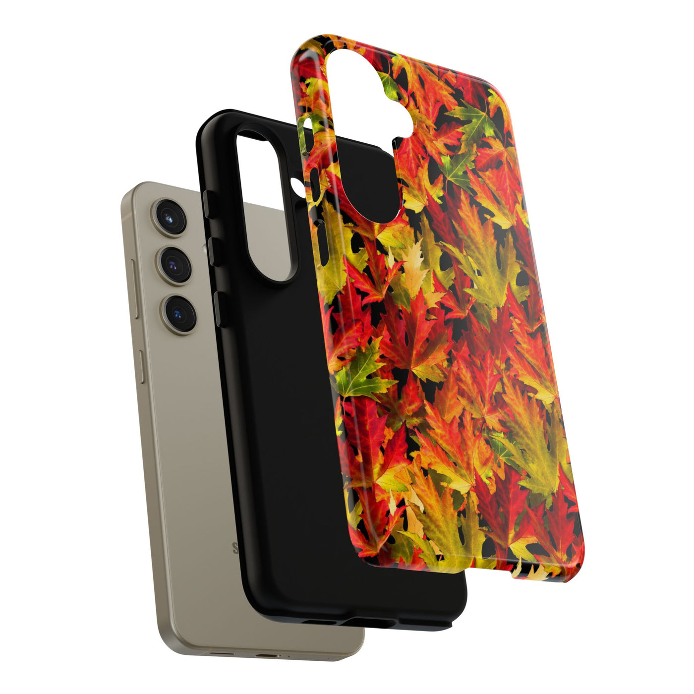 Fall Leaves Impact Resistant, Cute Phone Cases for Samsung S24, S23, S22, S21, IPhone 15 pro Iphone 14 pro Iphone 13 IPhone 12 Iphone 11