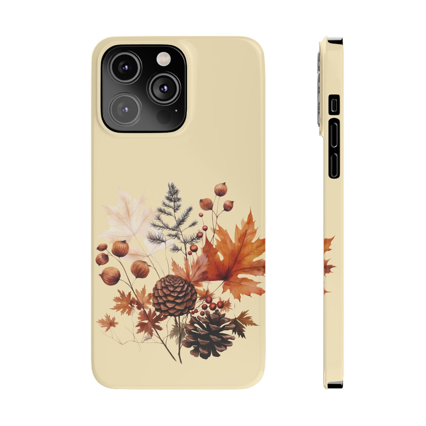 Slim Fall Leaves Foliage Cute Phone Cases for Iphone 16 | iPhone 15 Case | iPhone 15 Pro Max Case, Iphone 14, Iphone 14 Pro Max, Iphone 13, Slim Mom Dad Gift