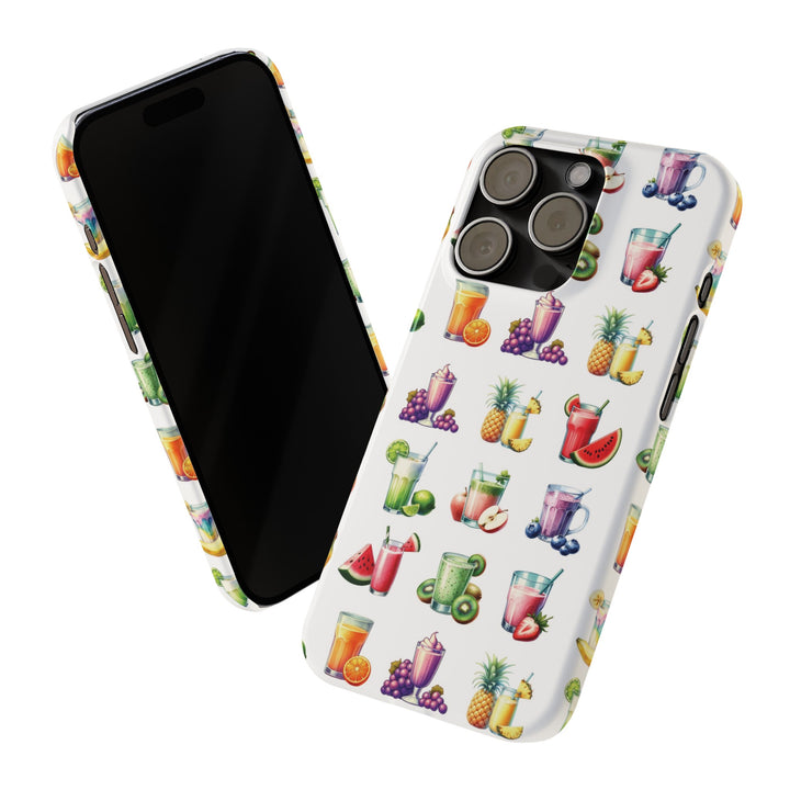 Slim Cute Phone Cases for Iphone - | iPhone 15 Case | iPhone 15 Pro Max Case, Iphone 14 Case, Iphone 14 Pro Max, Iphone 13, Tropical Summer Fruit Cocktail - Studio40ParkLane
