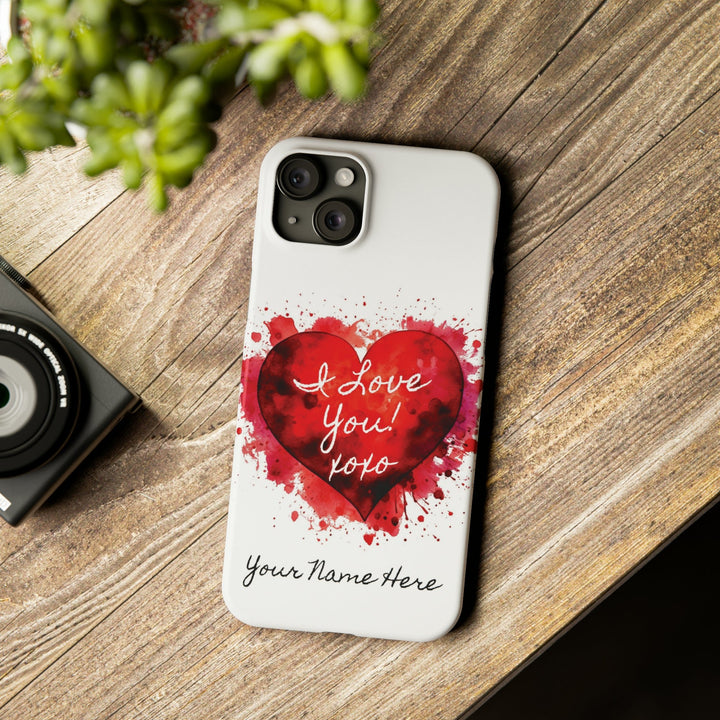 Slim Personalized Slim Cute iPhone Cases - | iPhone 15 Case | iPhone 15 Pro Max Case, Iphone 14 Case, Iphone 14 Pro Max, Iphone 13, Valentine Heart Love - Studio40ParkLane