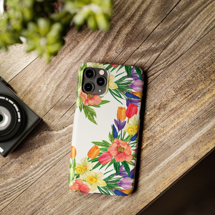 Slim Spring Flowers Gift for Her Cute Phone Cases for Iphone 16 Pro Max | iPhone 15 Case | iPhone 15 Pro Max Case, Iphone 14, 13, 12, 11, 10, 8, 7 - Studio40ParkLane