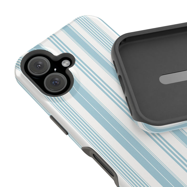 MagSafe Cute Phone Case, Coastal Striped Phone Case for iPhone 17 16 15 14 13 12 Pro Max, Samsung S26 S25 S24 Ultra case - Studio40ParkLane