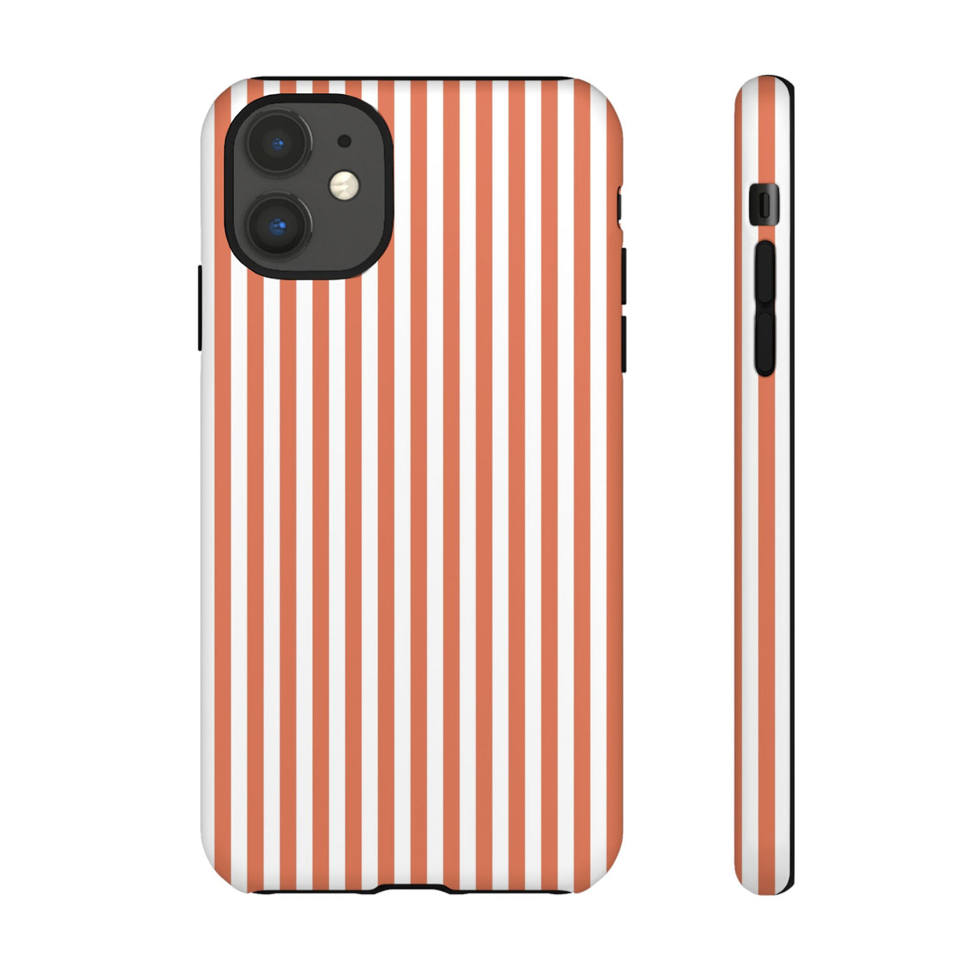 Tough Premium Peach Stripes Phone Case Gift for Her - For Apple iPhone 16 Pro Max 16e iPhone 15 Pro iPhone Iphone 14 Plus 13 Pro 12 SE XR - Studio40ParkLane