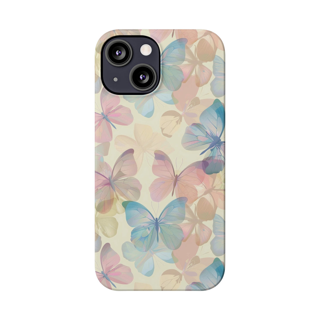 Slim Cute Phone Cases for Iphone - | iPhone 15 Case | iPhone 15 Pro Max Case, Iphone 14 Case, Iphone 14 Pro Max, Iphone 13, Summer Pastel Butterflies - Studio40ParkLane